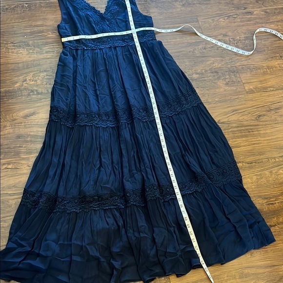 NWT Davi & Dani Dark Blue Lace-Trimmed Maxi Dress - Picture 13 of 13
